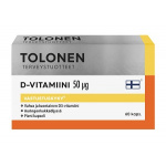Tri Tolonen D-vitamiini 50 µg, 60 kpl
